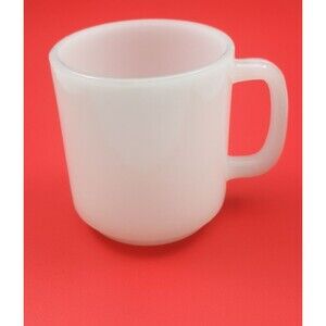Vintage Milk Glass Mug 1970s Glasbake White No Logo Restaurant Ware Cup 70’s